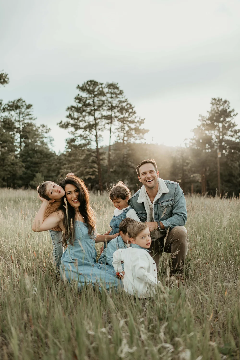 Josh Terry with his family outdoors